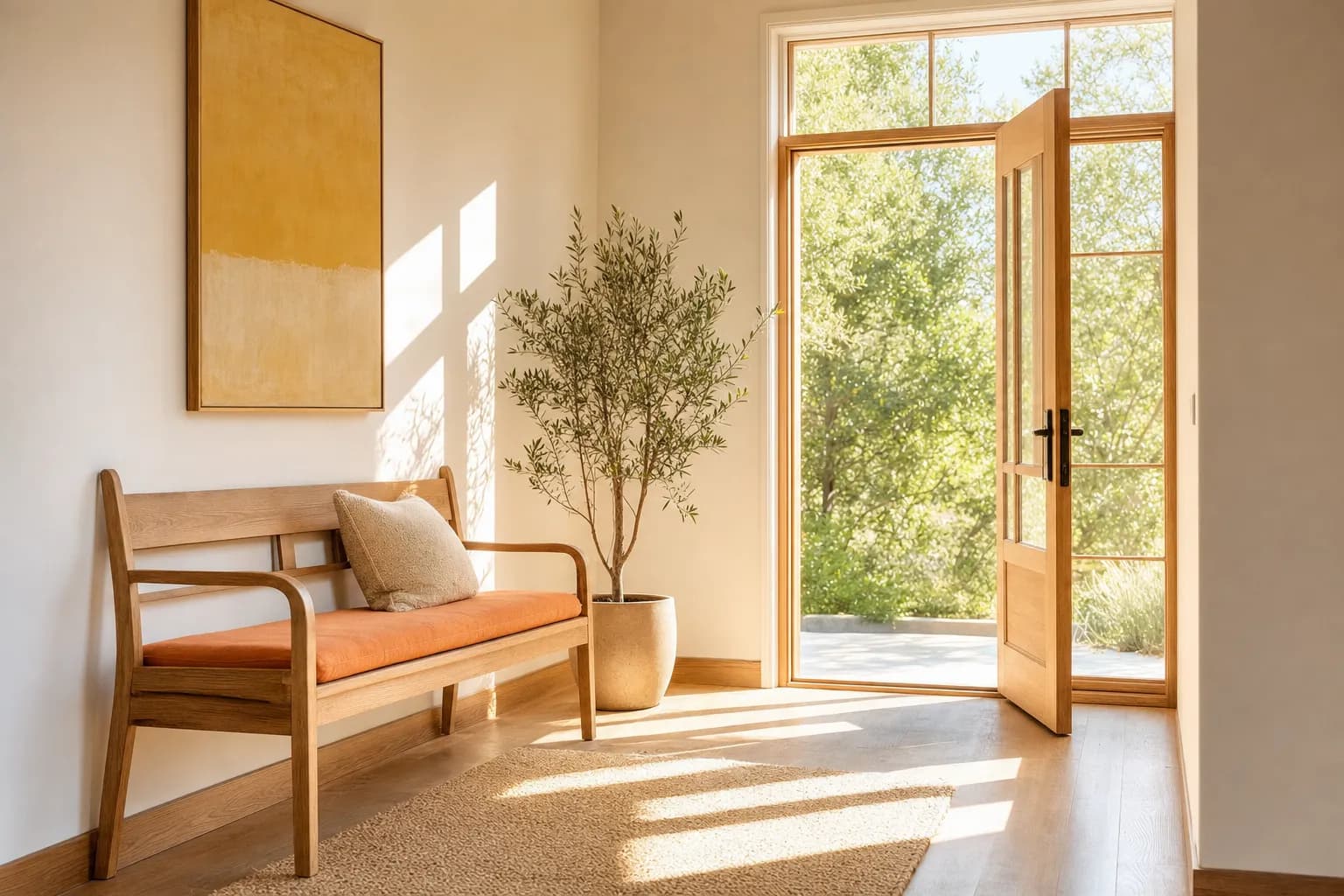 A sunny room, ready for the day